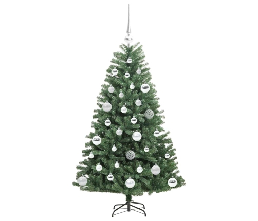 Mākslīgā Saliekamā Ziemassvētku Egle Zaļa 120 Cm Pvc Un Metāls Vidaxl