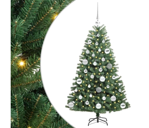 Mākslīgā Saliekamā Ziemassvētku Egle Zaļa 120 Cm Pvc Un Metāls Vidaxl