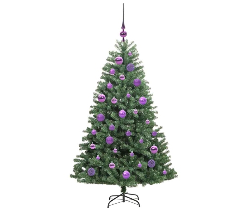 Mākslīgā Saliekamā Ziemassvētku Egle Zaļa 120 Cm Pvc Un Metāls Vidaxl