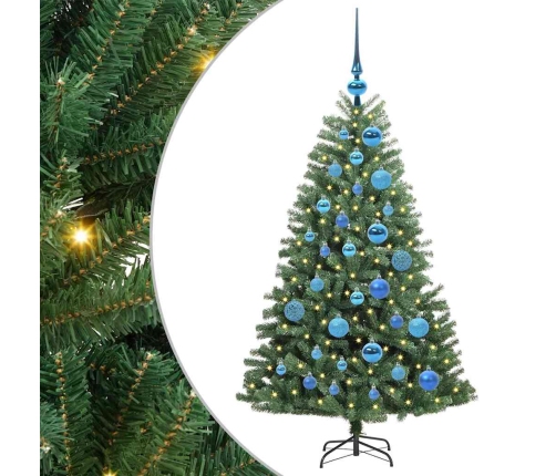 Mākslīgā Saliekamā Ziemassvētku Egle Zaļa 120 Cm Pvc Un Metāls Vidaxl