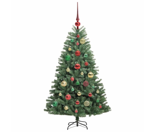 Mākslīgā Saliekamā Ziemassvētku Egle Zaļa 120 Cm Pvc Un Metāls Vidaxl