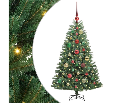 Mākslīgā Saliekamā Ziemassvētku Egle Zaļa 120 Cm Pvc Un Metāls Vidaxl