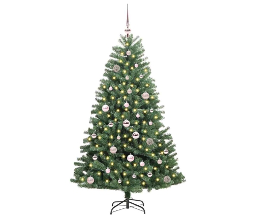 Mākslīgā Saliekamā Ziemassvētku Egle Zaļa 150 Cm Pvc Un Metāls Vidaxl