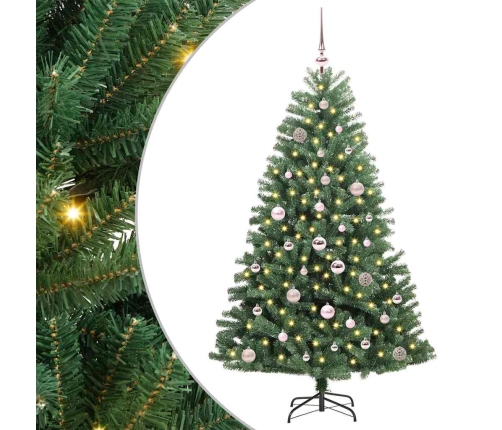 Mākslīgā Saliekamā Ziemassvētku Egle Zaļa 150 Cm Pvc Un Metāls Vidaxl