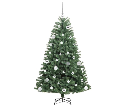 Mākslīgā Saliekamā Ziemassvētku Egle Zaļa 150 Cm Pvc Un Metāls Vidaxl