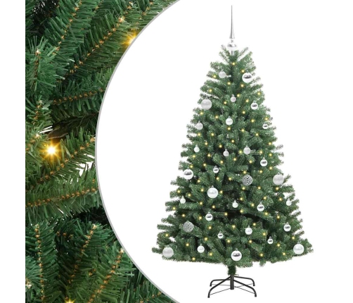 Mākslīgā Saliekamā Ziemassvētku Egle Zaļa 150 Cm Pvc Un Metāls Vidaxl