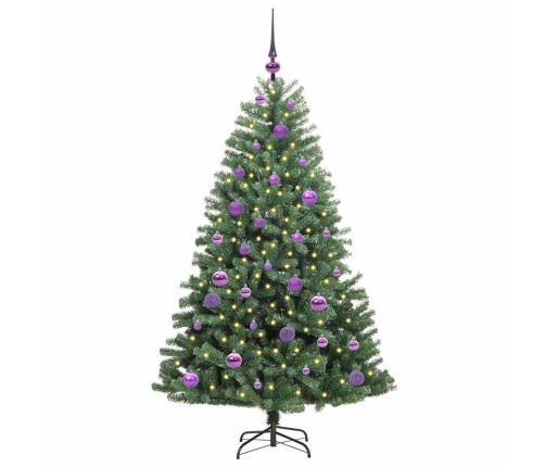 Mākslīgā Saliekamā Ziemassvētku Egle Zaļa 150 Cm Pvc Un Metāls Vidaxl