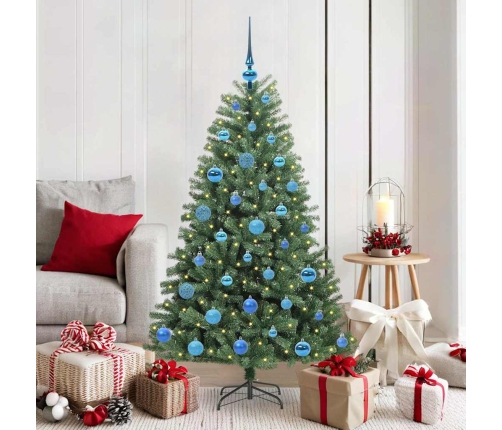 Mākslīgā Saliekamā Ziemassvētku Egle Zaļa 150 Cm Pvc Un Metāls Vidaxl