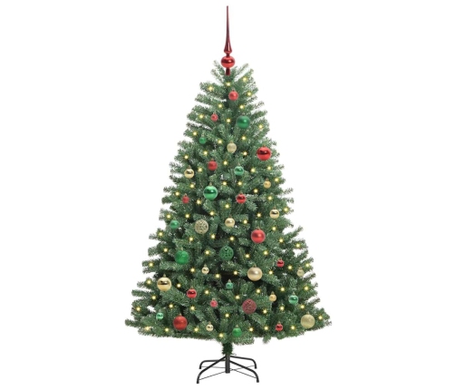 Mākslīgā Saliekamā Ziemassvētku Egle Zaļa 150 Cm Pvc Un Metāls Vidaxl