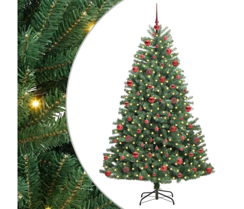 Mākslīgā Saliekamā Ziemassvētku Egle Zaļa 180 Cm Pvc Un Metāls Vidaxl