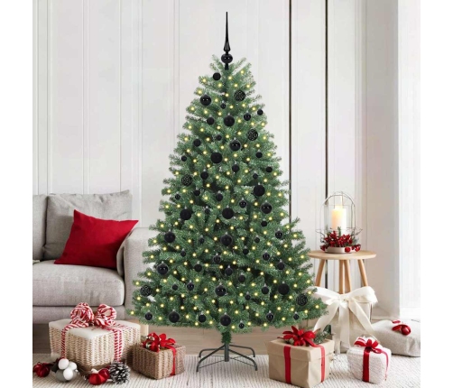 Mākslīgā Saliekamā Ziemassvētku Egle Zaļa 180 Cm Pvc Un Metāls Vidaxl