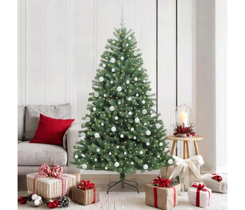 Mākslīgā Saliekamā Ziemassvētku Egle Zaļa 180 Cm Pvc Un Metāls Vidaxl