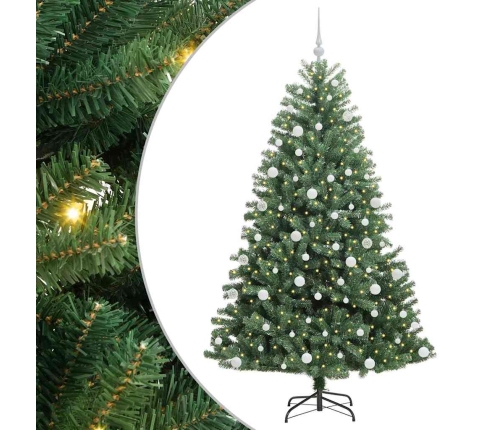 Mākslīgā Saliekamā Ziemassvētku Egle Zaļa 180 Cm Pvc Un Metāls Vidaxl