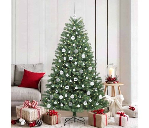 Mākslīgā Saliekamā Ziemassvētku Egle Zaļa 180 Cm Pvc Un Metāls Vidaxl