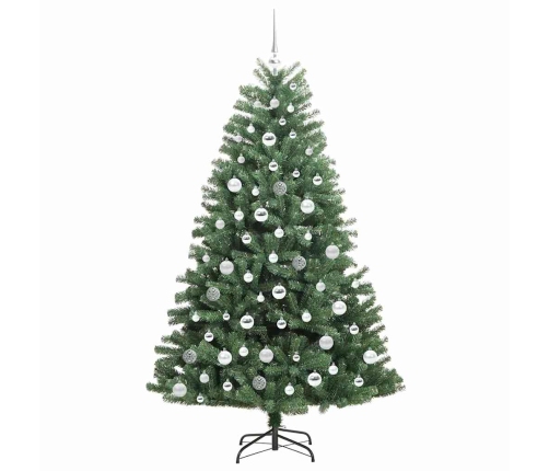 Mākslīgā Saliekamā Ziemassvētku Egle Zaļa 180 Cm Pvc Un Metāls Vidaxl