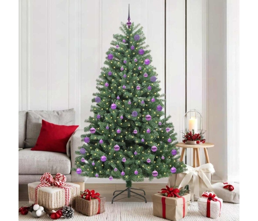 Mākslīgā Saliekamā Ziemassvētku Egle Zaļa 180 Cm Pvc Un Metāls Vidaxl