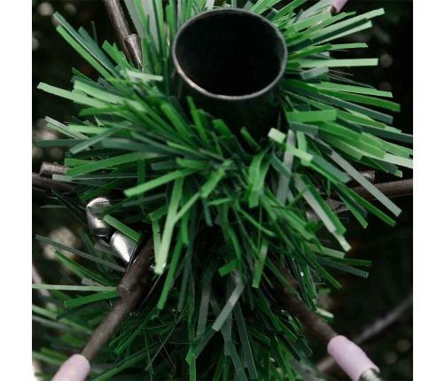 Mākslīgā Saliekamā Ziemassvētku Egle Zaļa 210 Cm Pvc Un Metāls Vidaxl