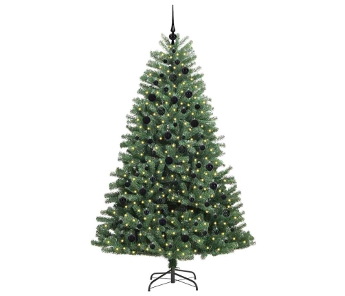 Mākslīgā Saliekamā Ziemassvētku Egle Zaļa 210 Cm Pvc Un Metāls Vidaxl