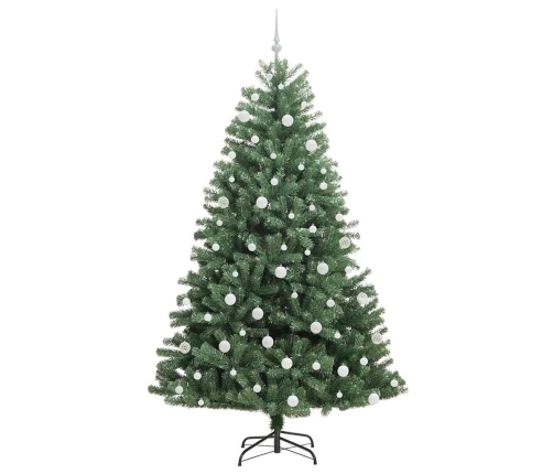 Mākslīgā Saliekamā Ziemassvētku Egle Zaļa 210 Cm Pvc Un Metāls Vidaxl