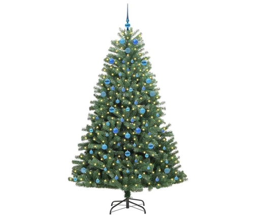 Mākslīgā Saliekamā Ziemassvētku Egle Zaļa 210 Cm Pvc Un Metāls Vidaxl