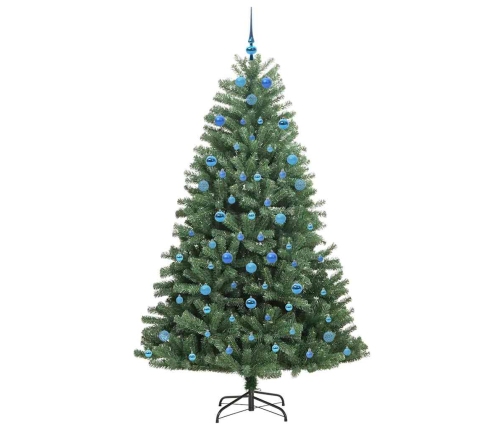 Mākslīgā Saliekamā Ziemassvētku Egle Zaļa 210 Cm Pvc Un Metāls Vidaxl