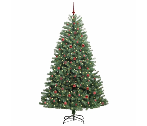 Mākslīgā Saliekamā Ziemassvētku Egle Zaļa 240 Cm Pvc Un Metāls Vidaxl