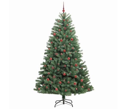 Mākslīgā Saliekamā Ziemassvētku Egle Zaļa 240 Cm Pvc Un Metāls Vidaxl