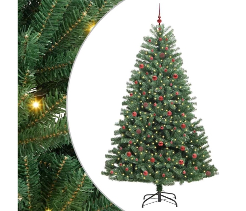 Mākslīgā Saliekamā Ziemassvētku Egle Zaļa 240 Cm Pvc Un Metāls Vidaxl