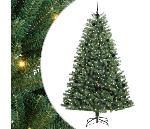 Mākslīgā Saliekamā Ziemassvētku Egle Zaļa 240 Cm Pvc Un Metāls Vidaxl