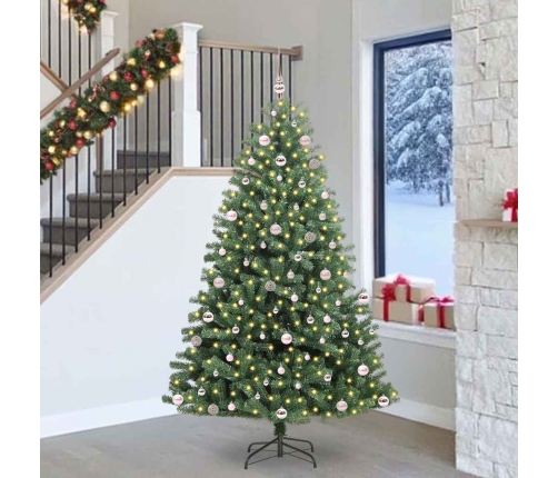 Mākslīgā Saliekamā Ziemassvētku Egle Zaļa 240 Cm Pvc Un Metāls Vidaxl