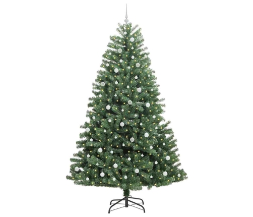 Mākslīgā Saliekamā Ziemassvētku Egle Zaļa 240 Cm Pvc Un Metāls Vidaxl