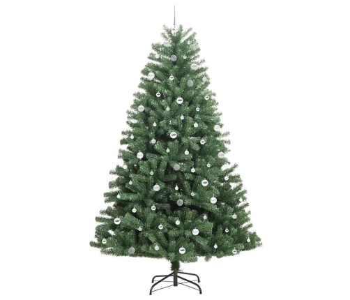 Mākslīgā Saliekamā Ziemassvētku Egle Zaļa 240 Cm Pvc Un Metāls Vidaxl