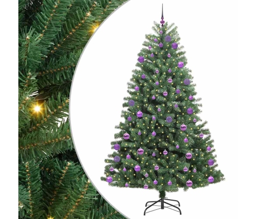 Mākslīgā Saliekamā Ziemassvētku Egle Zaļa 240 Cm Pvc Un Metāls Vidaxl