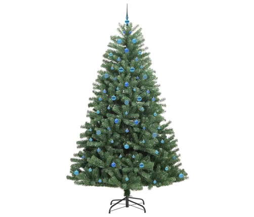 Mākslīgā Saliekamā Ziemassvētku Egle Zaļa 240 Cm Pvc Un Metāls Vidaxl