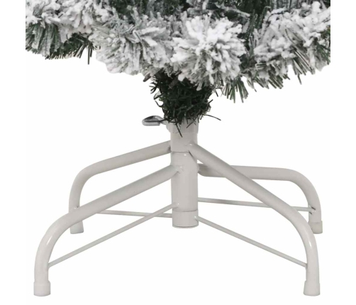 Mākslīgā Saliekamā Ziemassvētku Egle Zaļš Un Balts 120 Cm Pvc Vidaxl