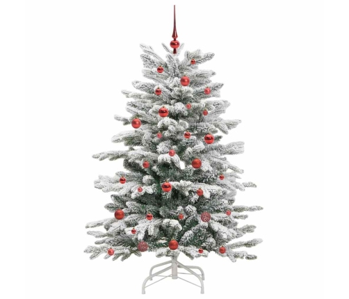 Mākslīgā Saliekamā Ziemassvētku Egle Balts 150 Cm Pe Un Pvc Vidaxl