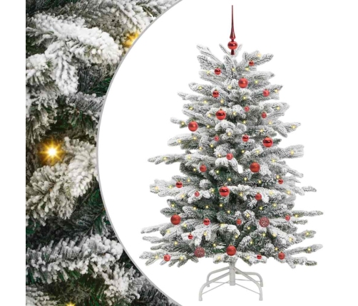 Mākslīgā Saliekamā Ziemassvētku Egle Balts 150 Cm Pe Un Pvc Vidaxl