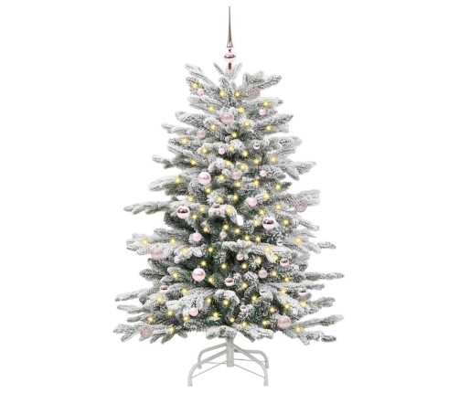 Mākslīgā Saliekamā Ziemassvētku Egle Balts 150 Cm Pe Un Pvc Vidaxl