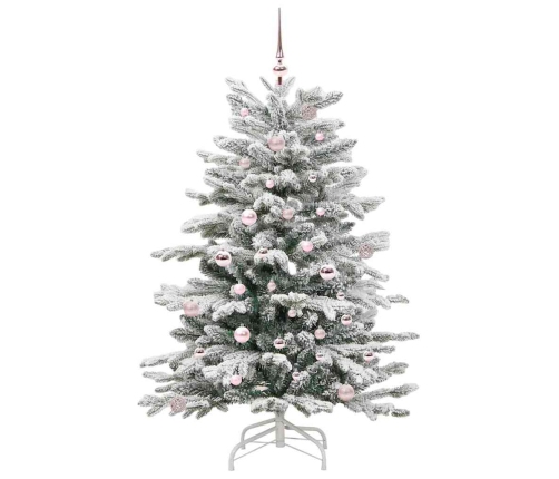 Mākslīgā Saliekamā Ziemassvētku Egle Balts 150 Cm Pe Un Pvc Vidaxl