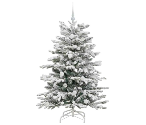 Mākslīgā Saliekamā Ziemassvētku Egle Balts 150 Cm Pe Un Pvc Vidaxl