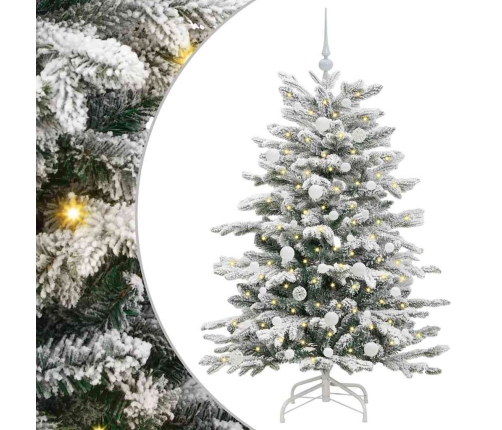 Mākslīgā Saliekamā Ziemassvētku Egle Balts 150 Cm Pe Un Pvc Vidaxl