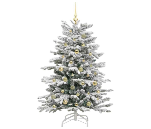 Mākslīgā Saliekamā Ziemassvētku Egle Balts 150 Cm Pe Un Pvc Vidaxl