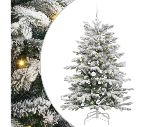 Mākslīgā Saliekamā Ziemassvētku Egle Balts 150 Cm Pe Un Pvc Vidaxl