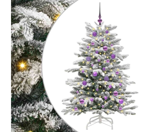 Mākslīgā Saliekamā Ziemassvētku Egle Balts 150 Cm Pe Un Pvc Vidaxl