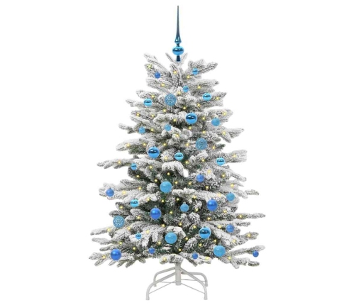 Mākslīgā Saliekamā Ziemassvētku Egle Balts 150 Cm Pe Un Pvc Vidaxl