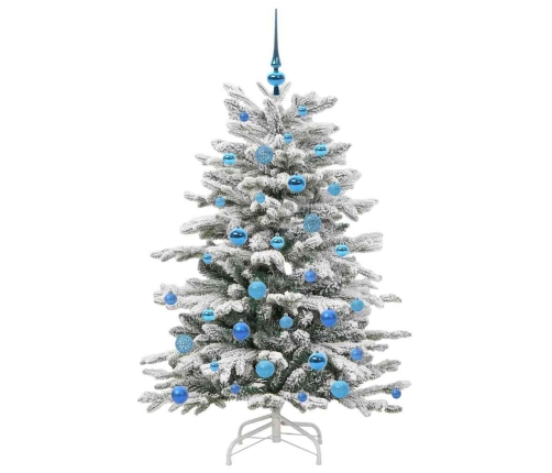 Mākslīgā Saliekamā Ziemassvētku Egle Balts 150 Cm Pe Un Pvc Vidaxl