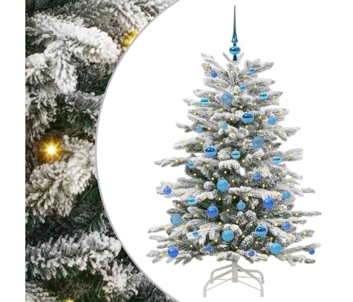 Mākslīgā Saliekamā Ziemassvētku Egle Balts 150 Cm Pe Un Pvc Vidaxl