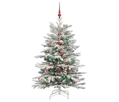 Mākslīgā Saliekamā Ziemassvētku Egle Balts 150 Cm Pe Un Pvc Vidaxl