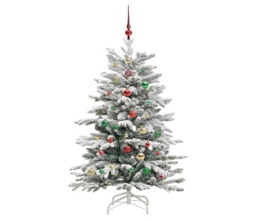 Mākslīgā Saliekamā Ziemassvētku Egle Balts 150 Cm Pe Un Pvc Vidaxl