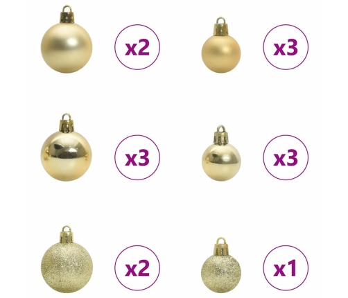 Mākslīgā Saliekamā Ziemassvētku Egle Balts 150 Cm Pe Un Pvc Vidaxl